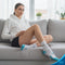 SJ Mid Length Motivational Socks in White/Blue — premium activewear by SandJ