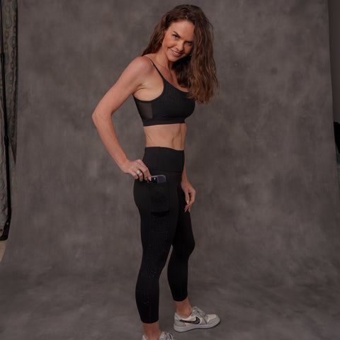 Black Diamond Mid-Calf Leggings