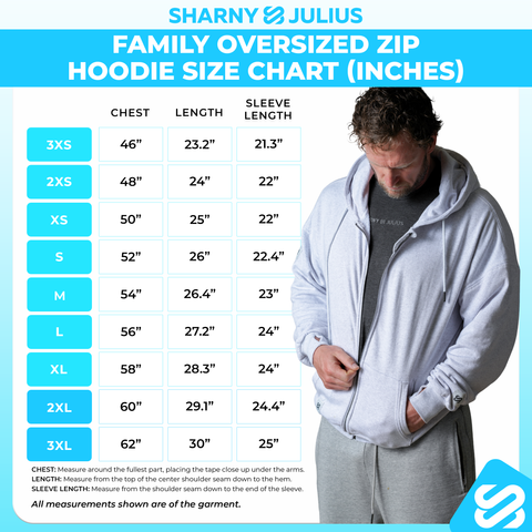 Family Oversized Zip Hoodie