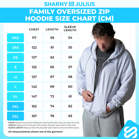 Family Oversized Zip Hoodie