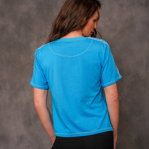 SJ GlitterRibbon Womens Tee back view