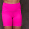 SJ Rainbow Collection High Waisted Butt Shaping Leggings (Mid-Thigh Length) in Pink — premium activewear by SandJ