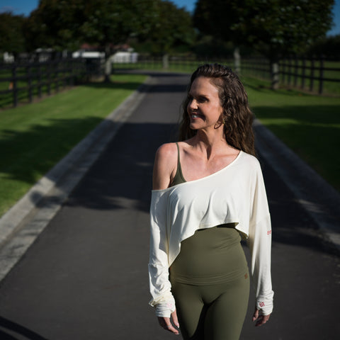 SoftWear™ Slouch Cropped Long Sleeve Tee