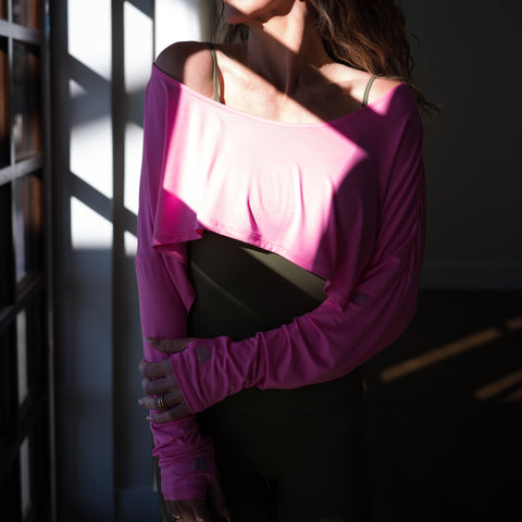 SoftWear™ Slouch Cropped Long Sleeve Tee