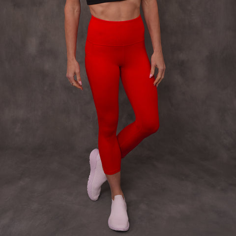 SJ Rainbow Collection High Waisted Butt Shaping Leggings (3/4 Mid-Calf Length) back view