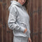 The Family Hoodie - side view on adult female, hand in pocket