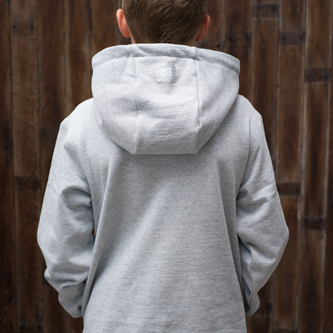 The Family Hoodie - kid back view with S&J logo