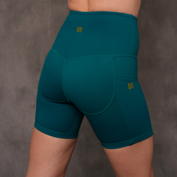 SJ Rainbow Collection High Waisted Butt Shaping Leggings (Mid-Thigh Length)