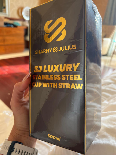 SJ Luxury Stainless Steel Straw Cup detail view