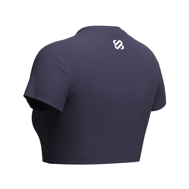 SJ Cropped Logo Tee - Grey