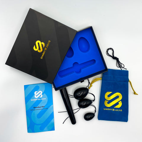 SJ Premium Genuine Obsidian Egg and Wand Set product photo 5