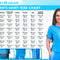 SJ GlitterRibbon Womens Tee size chart and measurements